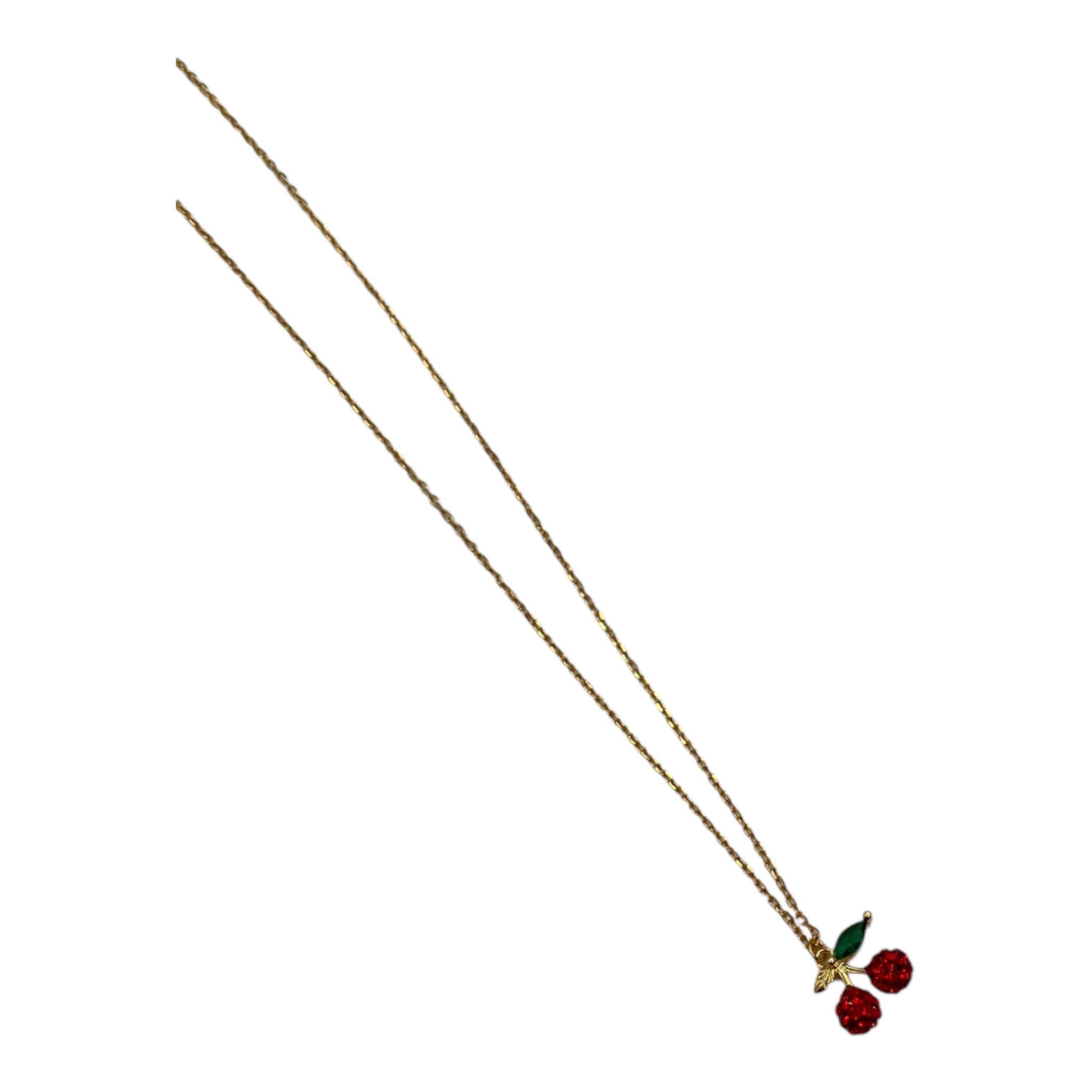 Renee’s Cherry Sparkle Necklace (Gold)